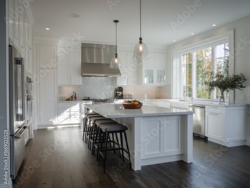 A bright, airy kitchen boas...