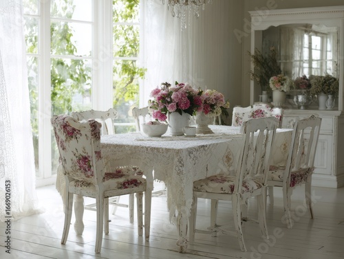 A charming dining room scen...