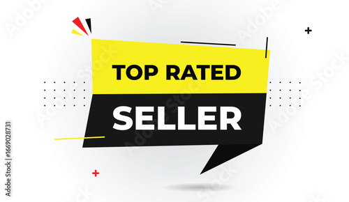 top rated seller editable label banner template design dark gray black white shapes business elements bold text yellow gradient background design creative modern professional layout style