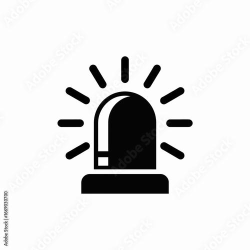 Illustration of a siren light for emergency situations, , in vector format