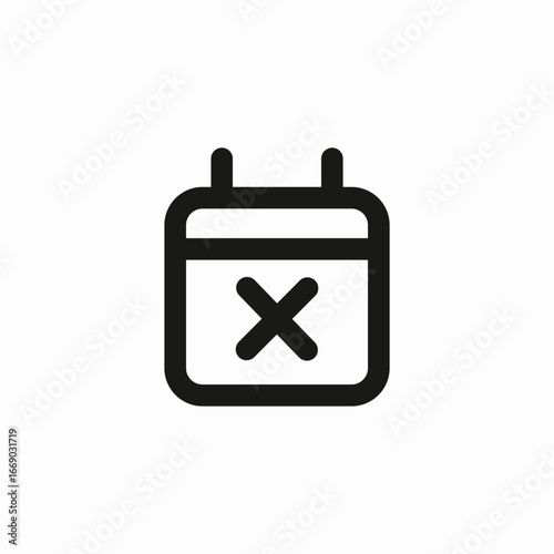cancel calendar icon sign vector