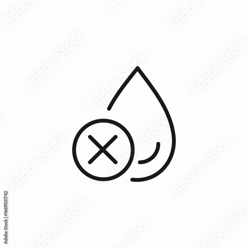 canceled drop icon sign vector