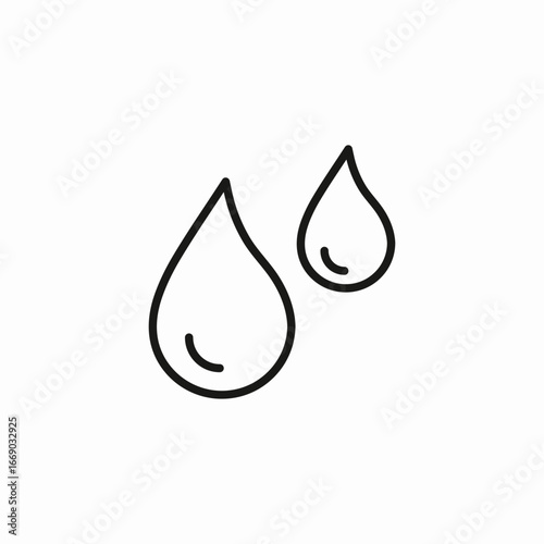 paired drops icon sign vector