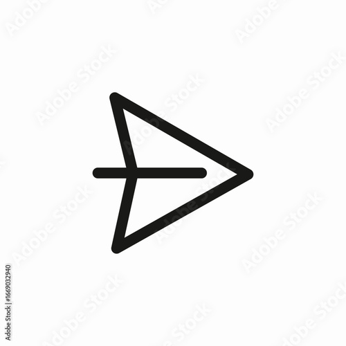 paper airplane icon sign vector