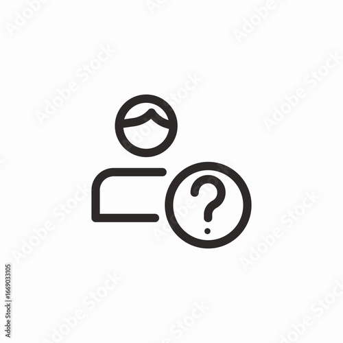question user icon sign vector