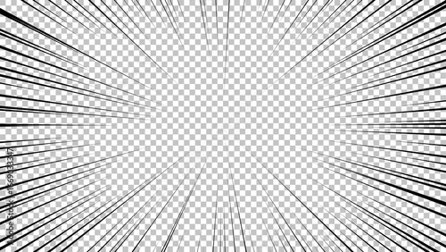 Black comic book transparent background