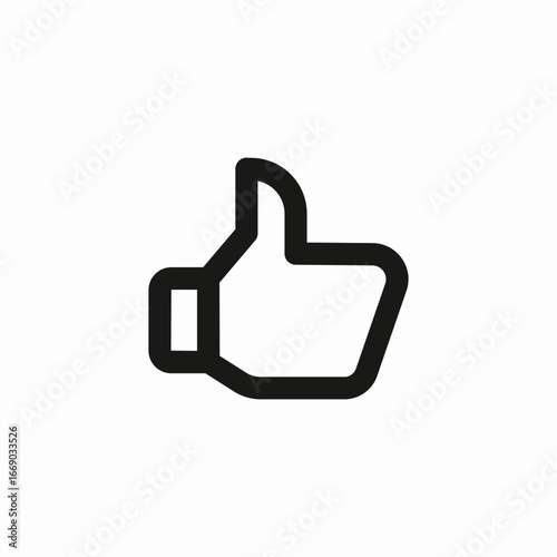 thumbs up icon sign vector