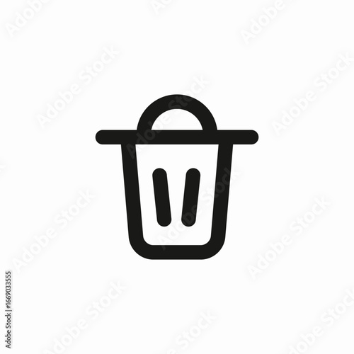 trash can icon sign vector