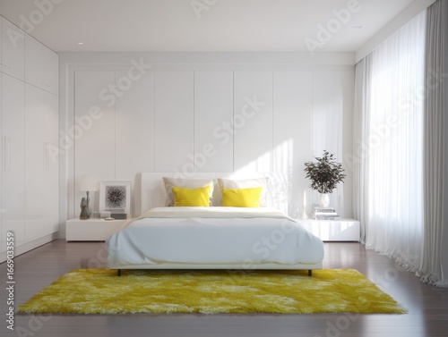A bright and airy bedroom b...