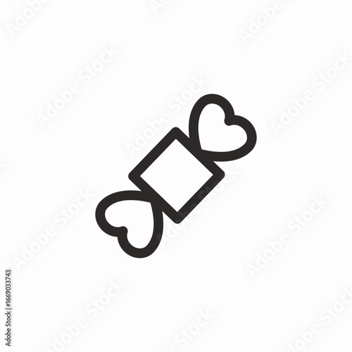 wrapped candy icon sign vector