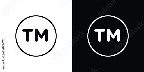 Trademark icon. Signs and symbols for mobile app, UI, UX