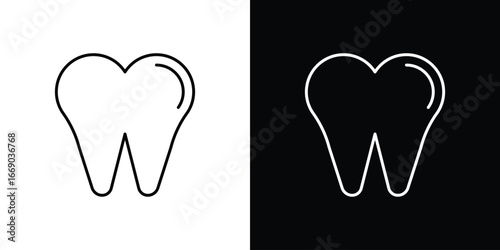 Tooth icon. Signs and symbols for mobile app, UI, UX