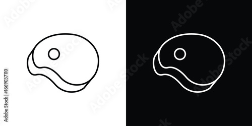 Steak icon. Signs and symbols for mobile app, UI, UX