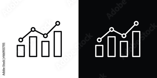 Statistics icon. Signs and symbols for mobile app, UI, UX