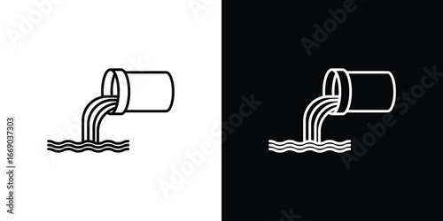 Sewage icon. Signs and symbols for mobile app, UI, UX
