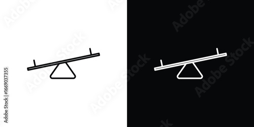 Seesaw icon. Signs and symbols for mobile app, UI, UX