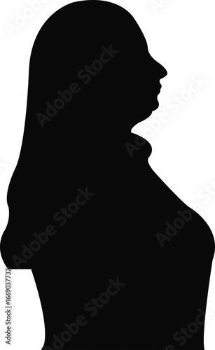 a woman head silhouette vector