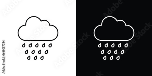 Rain icon. Signs and symbols for mobile app, UI, UX