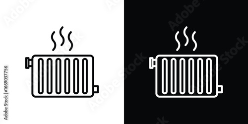 Radiator icon. Signs and symbols for mobile app, UI, UX