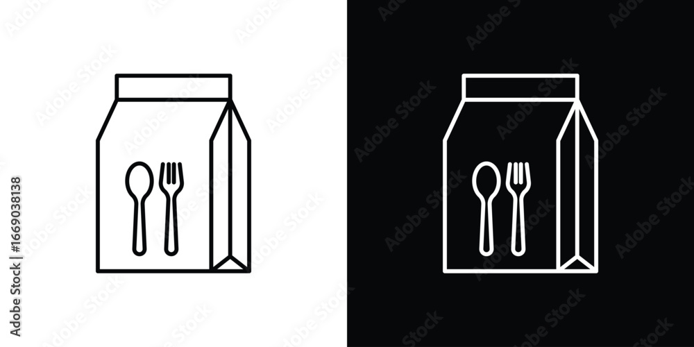 Fototapeta premium Paper bag icon. Signs and symbols for mobile app, UI, UX