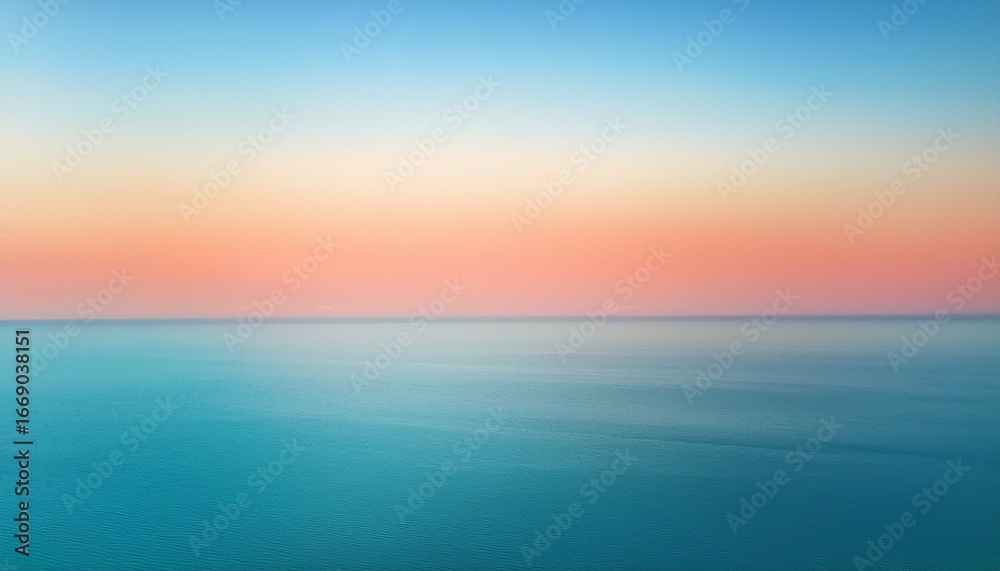 Obraz premium sky blue azure teal pink coral peach beige white abstract background color gradient ombre blur light pale pastel soft shade rough grain noise matt brushed shimmer liquid water design minimal