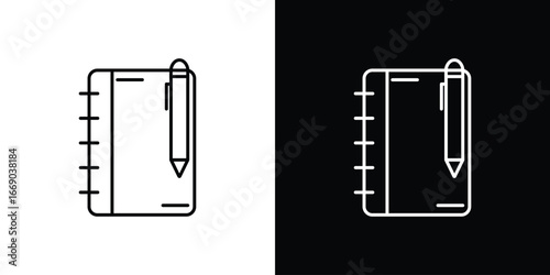 Notebook icon. Signs and symbols for mobile app, UI, UX
