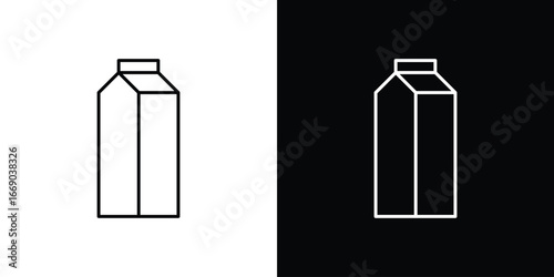 Milk carton icon. Signs and symbols for mobile app, UI, UX