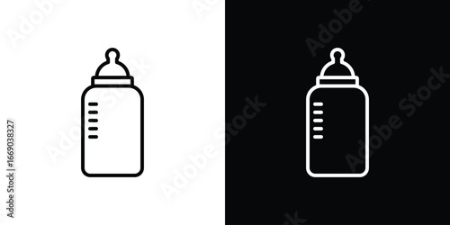 Milk bottle icon. Signs and symbols for mobile app, UI, UX
