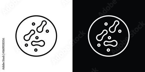 Microorganism icon. Signs and symbols for mobile app, UI, UX