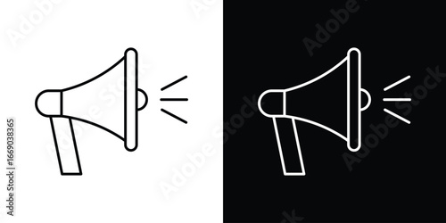 Megaphone icon. Signs and symbols for mobile app, UI, UX