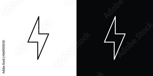 Lightning icon. Signs and symbols for mobile app, UI, UX