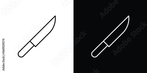 Kitchen knife icon. Signs and symbols for mobile app, UI, UX