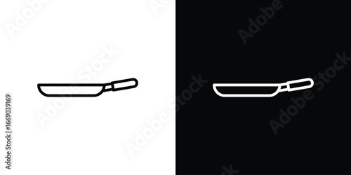 Frying pan icon. Signs and symbols for mobile app, UI, UX