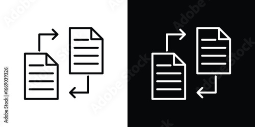 File transfer icon. Signs and symbols for mobile app, UI, UX