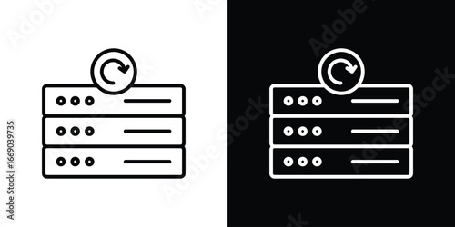 Data backup icon. Signs and symbols for mobile app, UI, UX