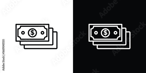Cash icon. Signs and symbols for mobile app, UI, UX