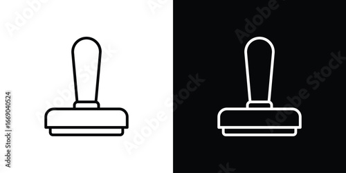 Approval stamp icon. Signs and symbols for mobile app, UI, UX