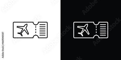 Airline ticket icon. Signs and symbols for mobile app, UI, UX