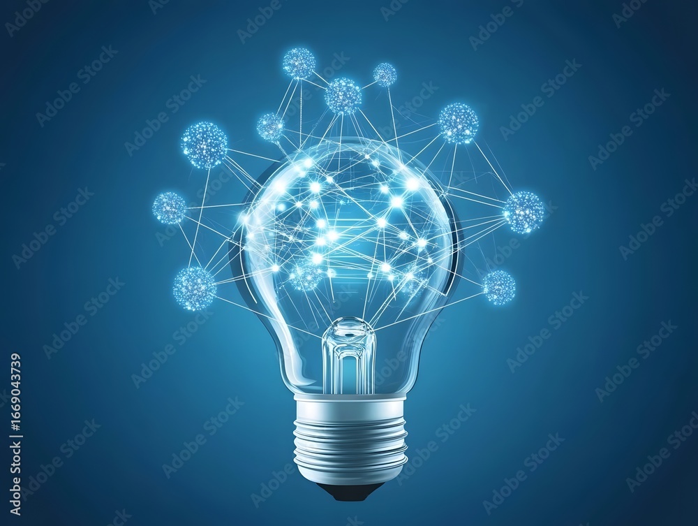 custom made wallpaper toronto digitalBrilliant Networked Lightbulb Idea Innovation Concept
