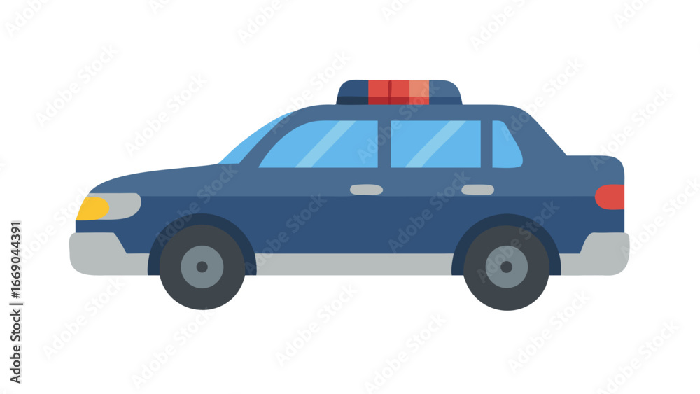 Fototapeta premium Police Car Vector Icon Illustration