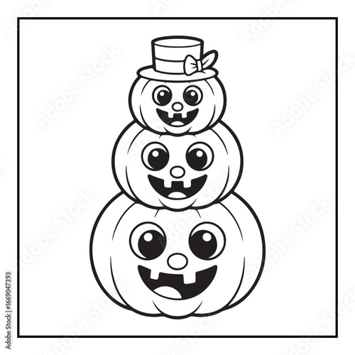 Bold and easy halloween coloring pages, vectors, illustration, line art, black & white deasgns, halloween coloring book, halloween coloring pages, halloween elements
