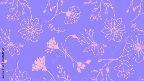 Wallpaper Mural seamless pattern with flowers Torontodigital.ca