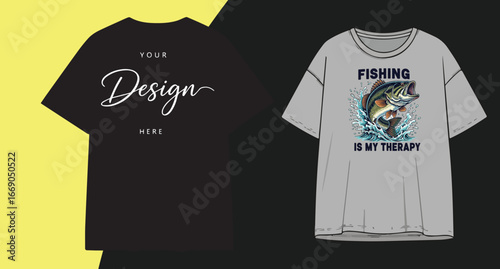 Modern t-shirt designs showcase featuring stylish graphics and typography for apparel brands