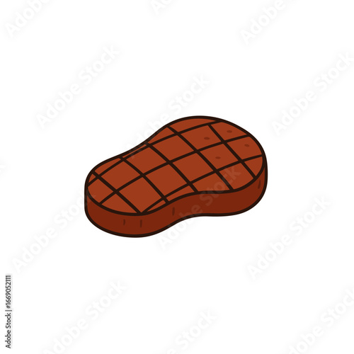 Beef Steak Isolated on White Background