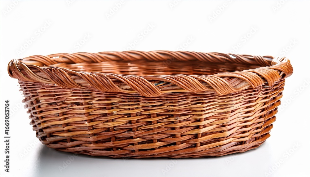 Obraz premium wicker basket isolated on white