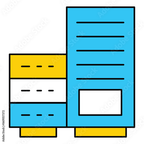 High Performance AI Data Server Vector Icon