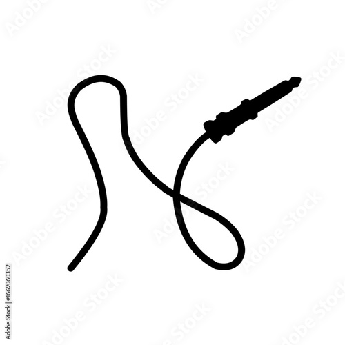black audio cable icon