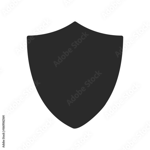 Free Download Black shield icon on white background for security and protection themes - GFXLoad