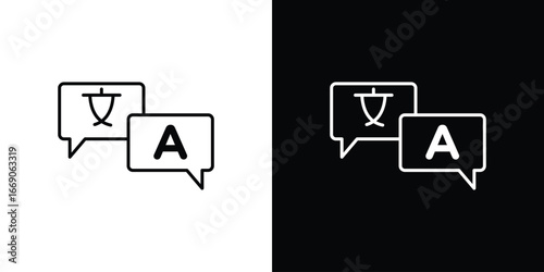 Translation icon. Simple element illustration.