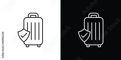 Travel insurance icon. Simple element illustration.